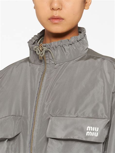 farfetch miumiu parka coats